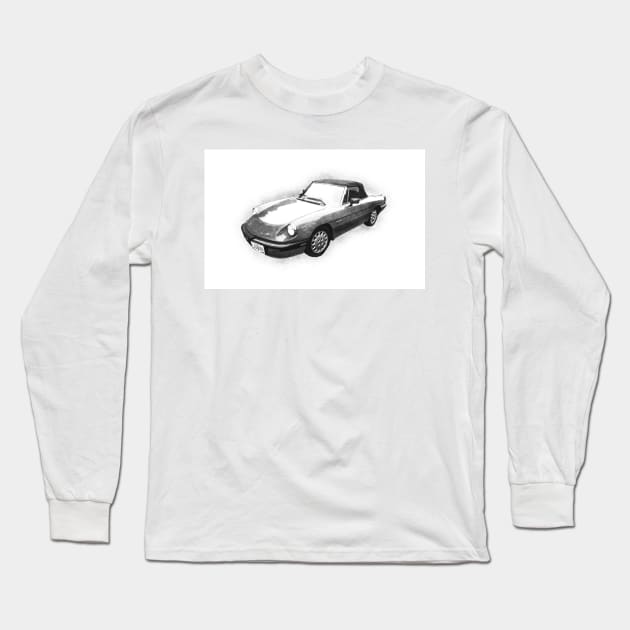 1986 Alfa Romeo Spider Quadrifo Glio Pininfarina Long Sleeve T-Shirt by TortillaChief